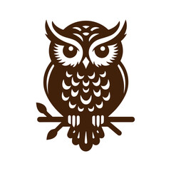 owl illustration vector flat design