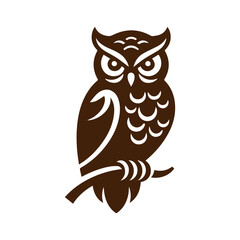 owl illustration vector flat design
