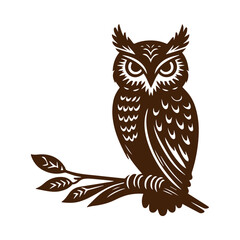owl illustration vector flat design