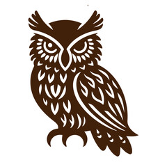 owl illustration vector flat design