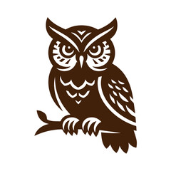 owl illustration vector flat design