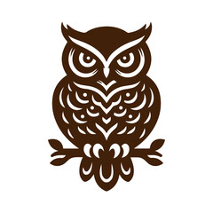 owl illustration vector flat design