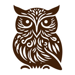 owl illustration vector flat design