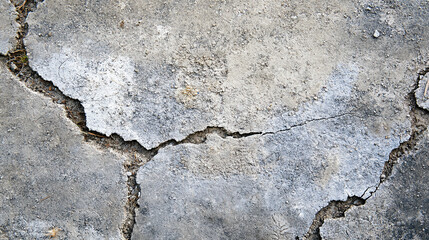 Obraz premium Rough concrete wall texture background with cracks and imperfections, presenting a raw and industrial style suitable for architecture and urban design projects.