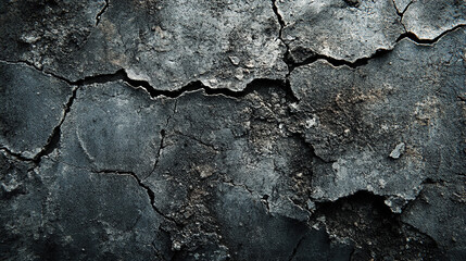 Obraz premium Rough concrete wall texture background with cracks and imperfections, presenting a raw and industrial style suitable for architecture and urban design projects.