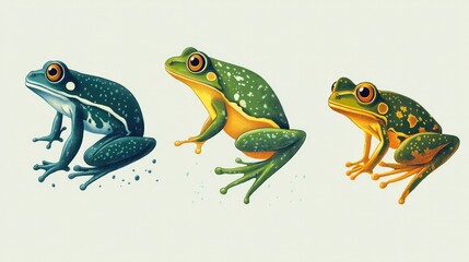 Naklejka premium A creative infographic showing the different stages of a frog's life cycle.