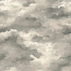 アニメ風の秋の昼の層雲（きりぐも/そううん）風パターン