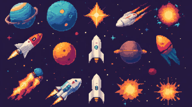 8 Bit Spaceship 7,900+ 8 Bit Space Stock Photos, Pictures