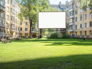 Post posters about your educational institution's events on a blank signboard mockup on a school campus bulletin board