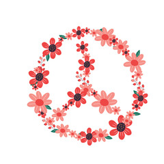 Floral peace Sign