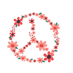 Floral peace Sign