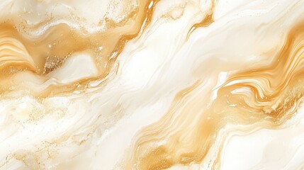 Seamless marble pattern in pale gold with white streaks, [Abstract Background Marble], [Elegant and soft]