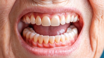 Close-up of Open Mouth with Teeth