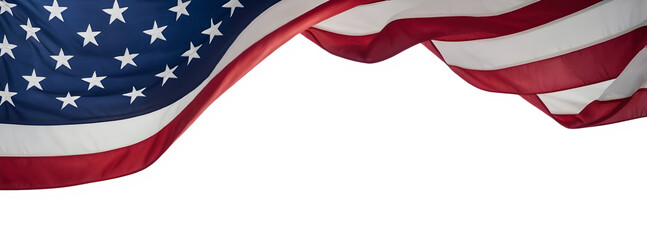 american flag on white background