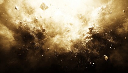 Dynamic Sand Explosion: Powerful Sandstorm Abstract for Nature's Fury Concept. Minimalist Desert Disaster Illustration with Elegant Particle Texture. Versatile Background for Posters, UI, Web, and Gra