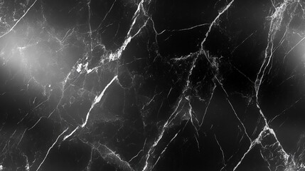 Seamless marble pattern in dark grey with silver veins, [Abstract Background Marble], [Modern and luxurious]