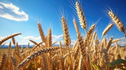 Fototapeta premium field of ripen wheat crop photo