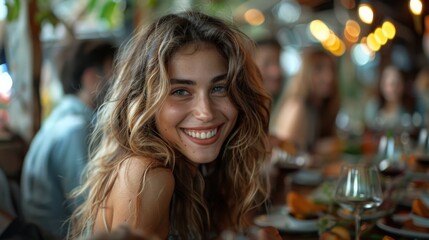 Obraz premium Depict a veterinarian meeting friends for brunch at a trendy