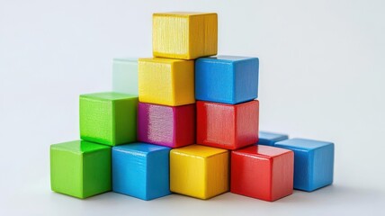 Fototapeta premium SWOT analysis, colorful blocks representing strengths and weaknesses, 3D illustration