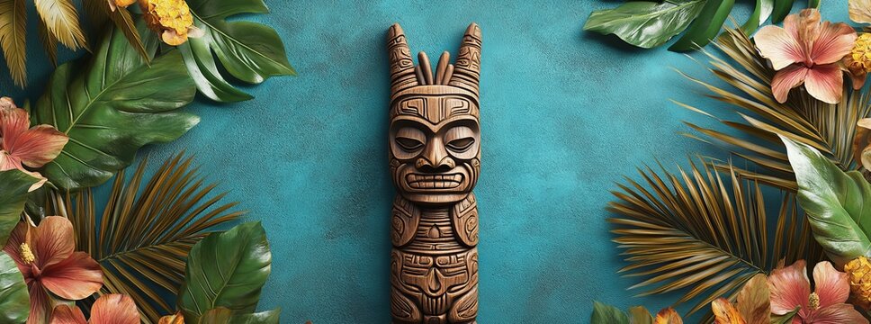 Personalized Luau Invitations, Posters, Flyers - Tropical, Flowers, Hawaii, Paradise, Vacation - Template Illustrations and backgrounds for party and celebration printed invitations, posters, flyers