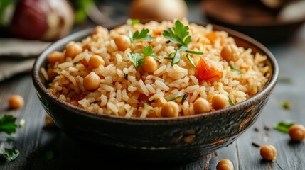 Vegetarian cuisine: Vegetarian pilaf.