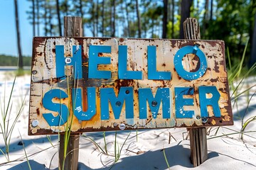 Playful and Festive 'Hello Summer' Typography