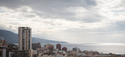 Fototapeta premium The coast from the city of Puerto de la Cruz in Tenerife Island