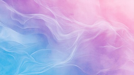 Fototapeta premium Soft pastel waves of pink and blue create an ethereal, calming abstract background.