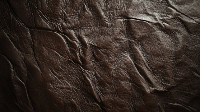 Dark brown leather-textured background with fine grain and natural imperfections, adding warmth and sophistication for luxury and vintage design concepts.