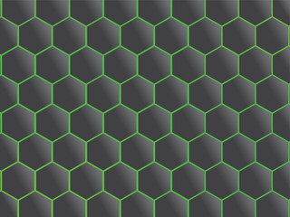 green hexagon background