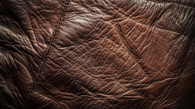 Dark brown leather-textured background with fine grain and natural imperfections, adding warmth and sophistication for luxury and vintage design concepts.