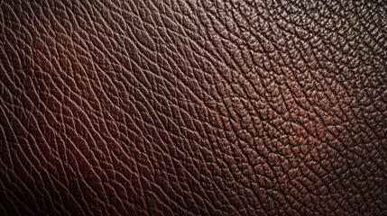 Fototapeta premium Dark brown leather-textured background with fine grain and natural imperfections, adding warmth and sophistication for luxury and vintage design concepts.