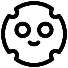 Facial mask. Editable stroke vector icon.