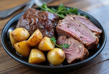 roasted lamb chops with potatoes