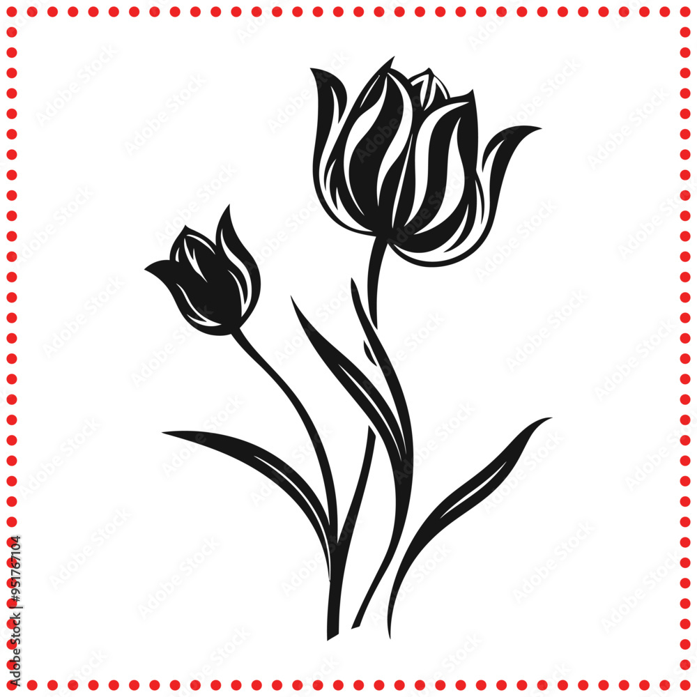 Wall mural Bring the beauty of tulips into your home with vibrant arrangements and bouquets.