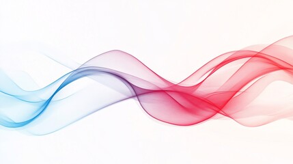 Naklejka premium Artistic waves of blue and red smoke gracefully intertwine on a light background.