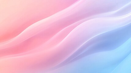 Fototapeta premium A serene abstract background featuring smooth waves in soft pink and blue hues.