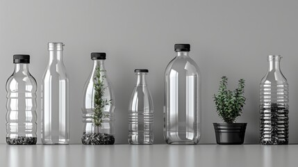 Design polyethylene packaging mockups with customizable elements, such as logos and text.