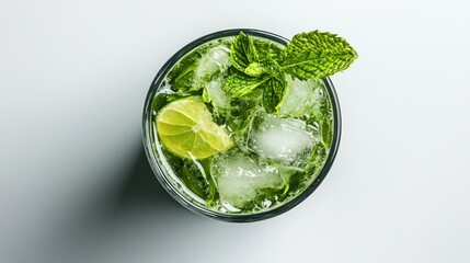 Refreshing Mojito Cocktail with Lime and Mint