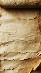 Old rolled paper background. An ancient parchment scroll resting featuring vintage texture