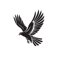 Fototapeta premium Elegant Flying Eagle Logo Design with Circular Frame for Modern Wildlife and Branding Projects
