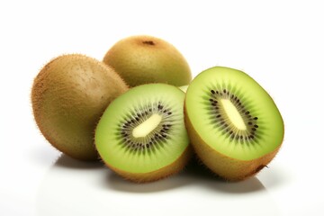 Fototapeta premium Kiwi fruit isolated on white background. Generative ai