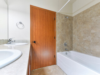 Modern residential bathroom interior