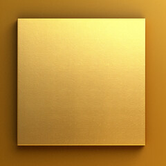 Gold podium stand flat lay background. Luxury gold geometric element stage close-up background. Minimal display podium mockup template for products and advertising design.