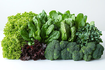 Baby greens such as spinach, lettuce, dill, parsley and chives	
