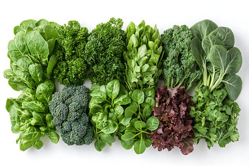 Baby greens such as spinach, lettuce, dill, parsley and chives	
