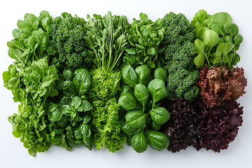 Baby greens such as spinach, lettuce, dill, parsley and chives	
