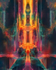 Cosmic Inflation Ethereal Galactic Eruptions and Quantum Flux in a Visionary Retrofuturistic