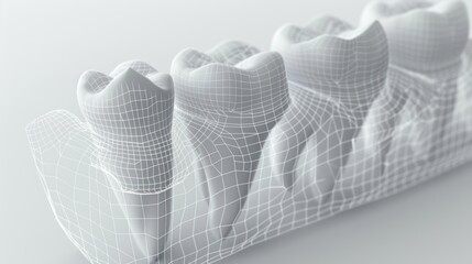 Wireframe Model of Human Teeth