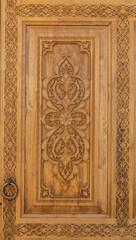 Beautiful wood carving in local art style, background